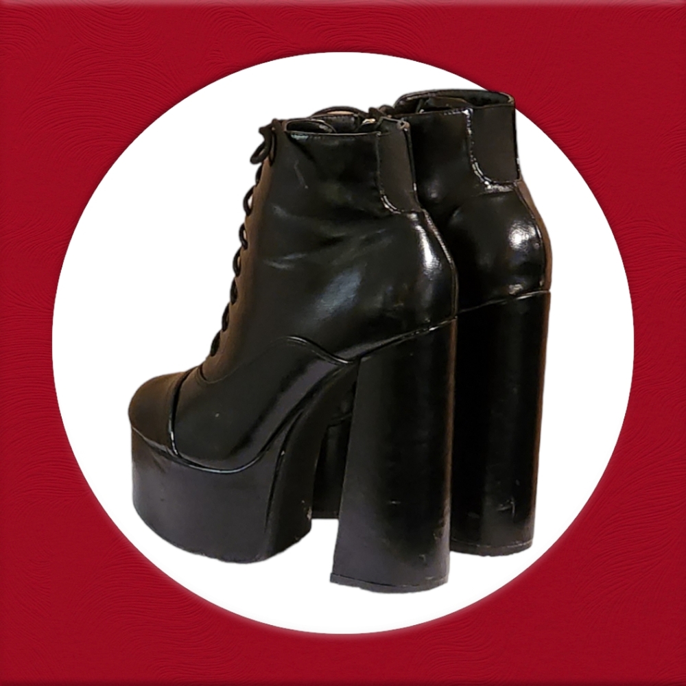 Source Unknown Black Platform Shoes - image 5